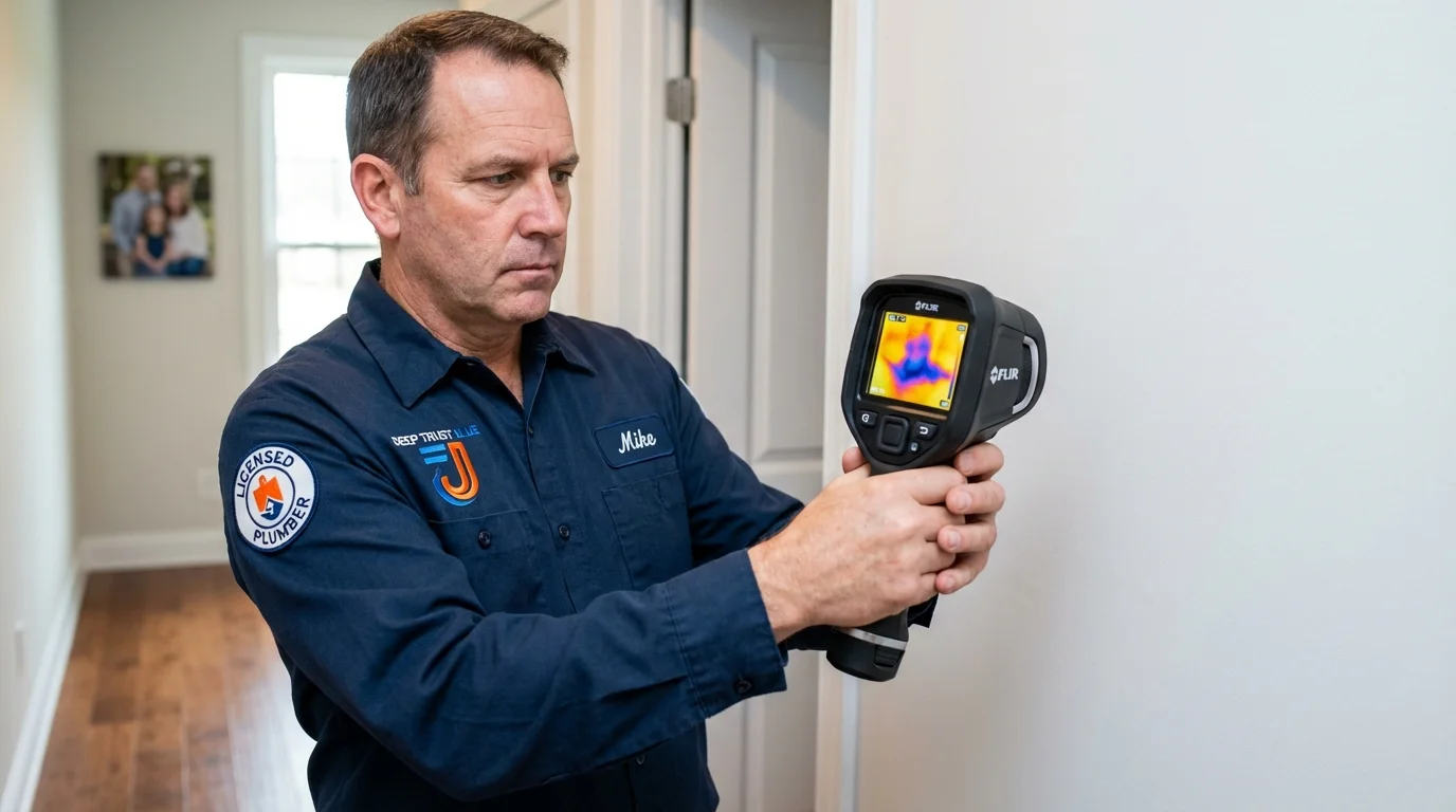 Thermal imaging leak detection by Johns Plumbing LLC in New Paris